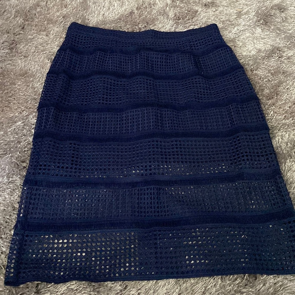 Skirt pencil Anthro navy blue